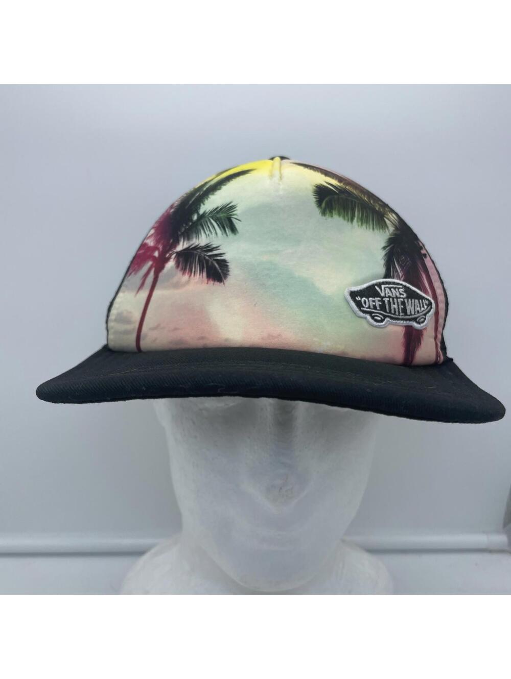 Vans- Off the Wall tropical print snapback baseball cap sunset colors